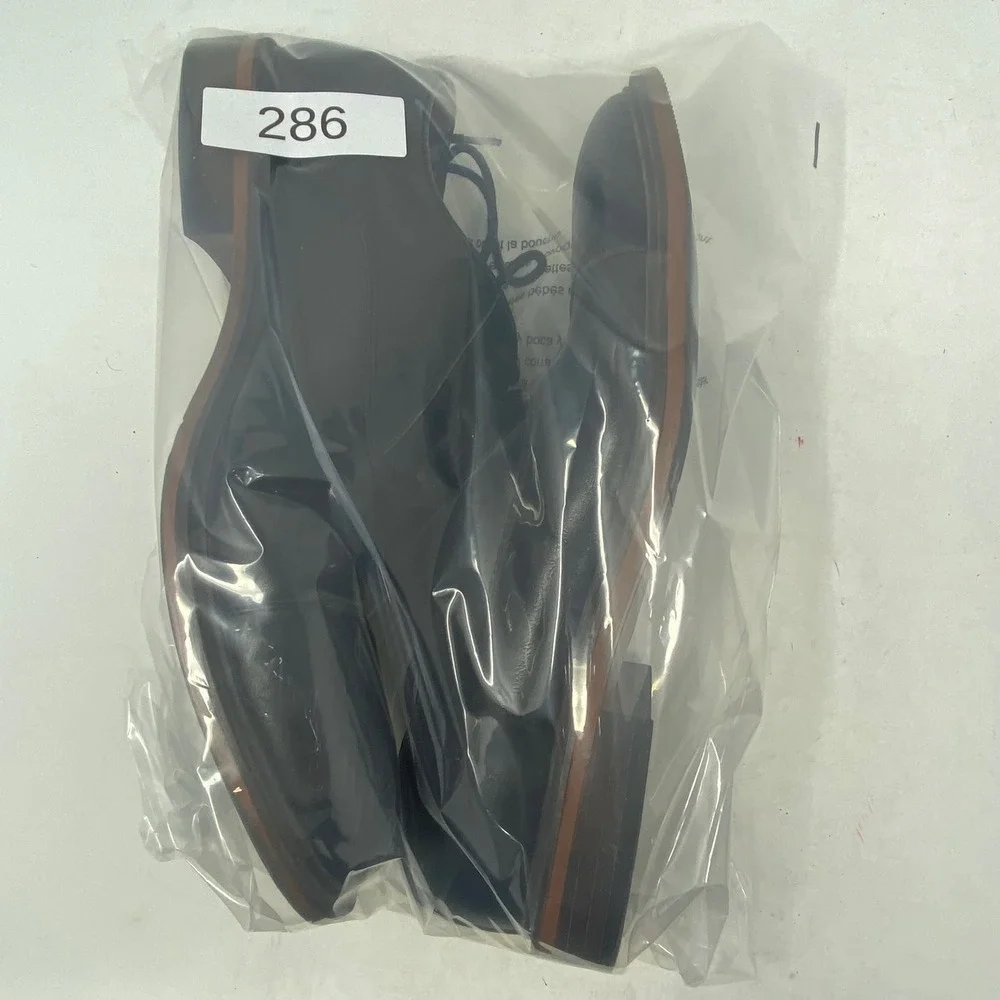 Goodfellow & Co Mens Black Cap Toe Oxford Dress Shoes Size 9.5 Formal Business